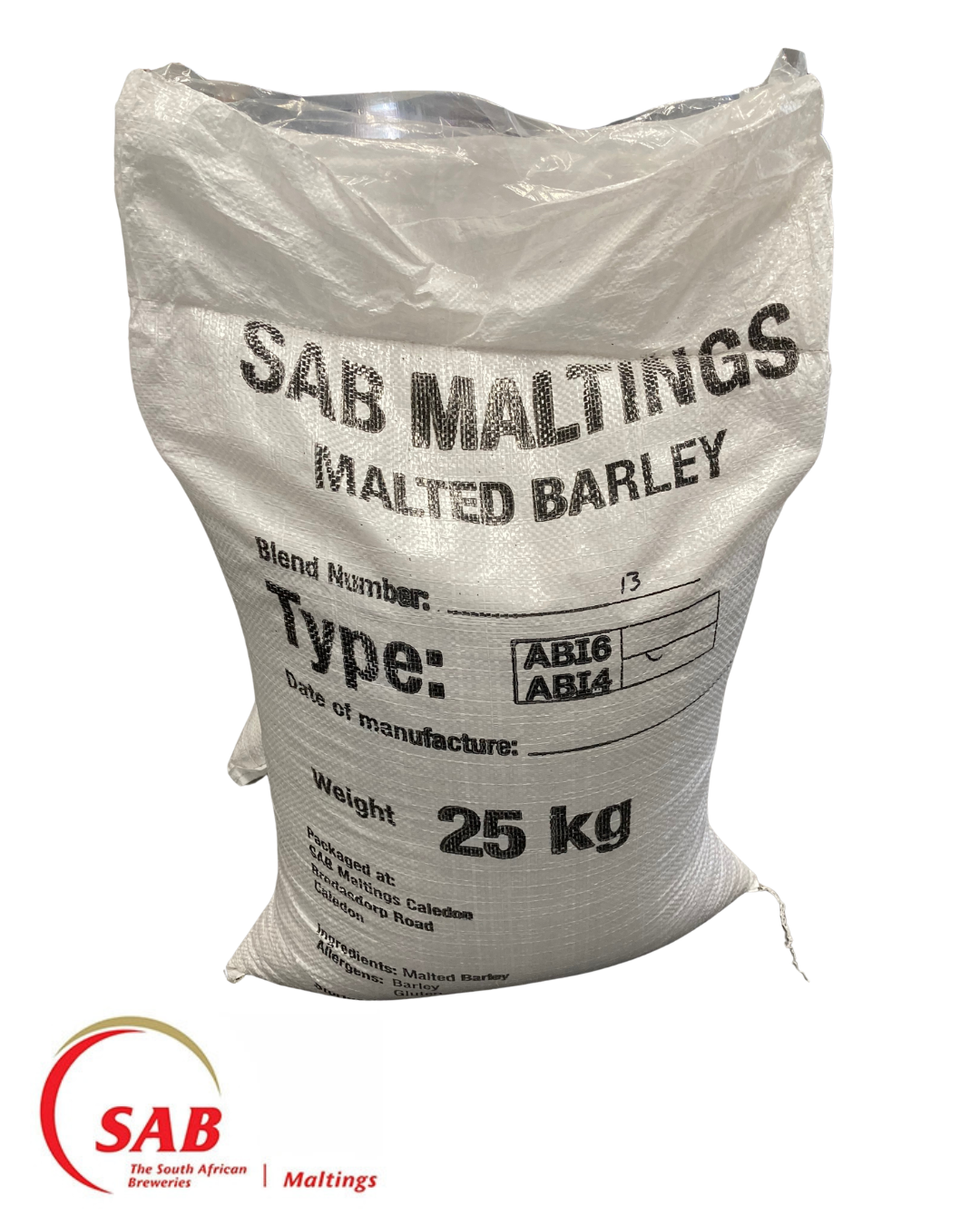 SAB Pale Malt 25kg - Uncrushed