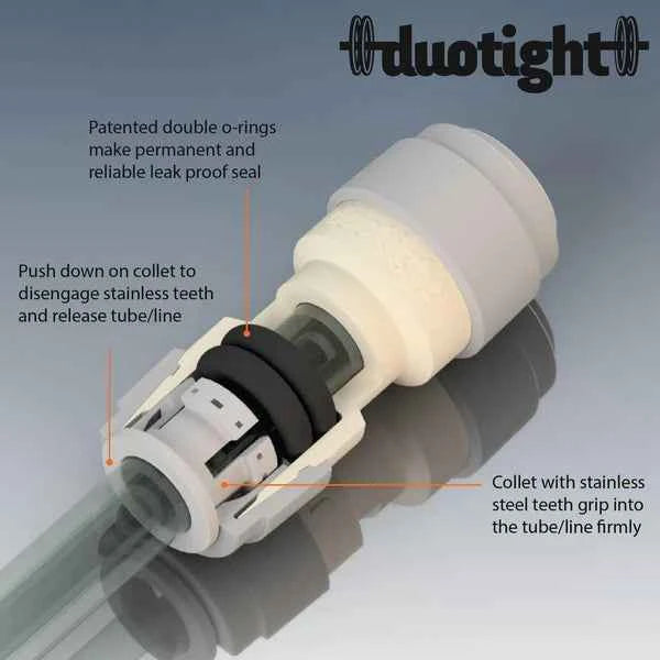 Duotight Push In Elbow - 8mm Female x 8mm Female