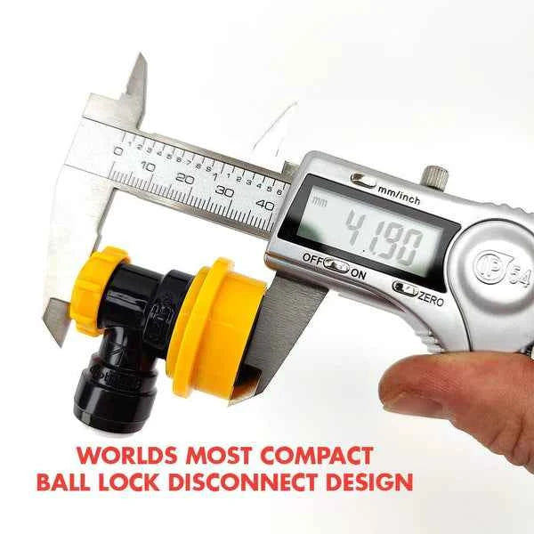 Ball Lock Disconnect 8mm - Yellow/Black - Liquid"
