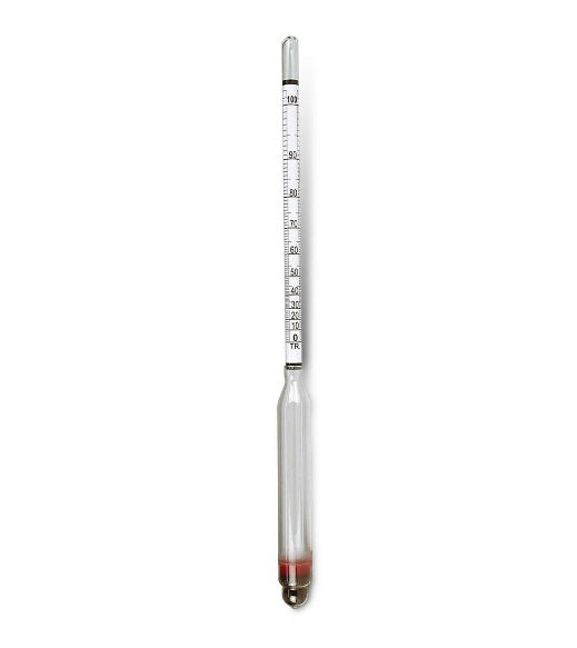 Alcoholmeter 0-100% & Proof scale