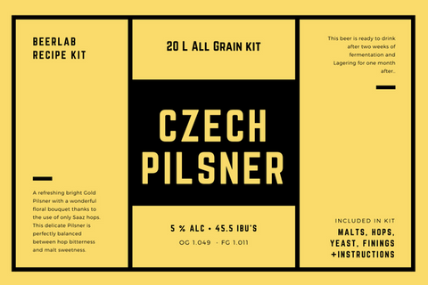 Czech Pilsner - All Grain 20L (Recipe Kit)