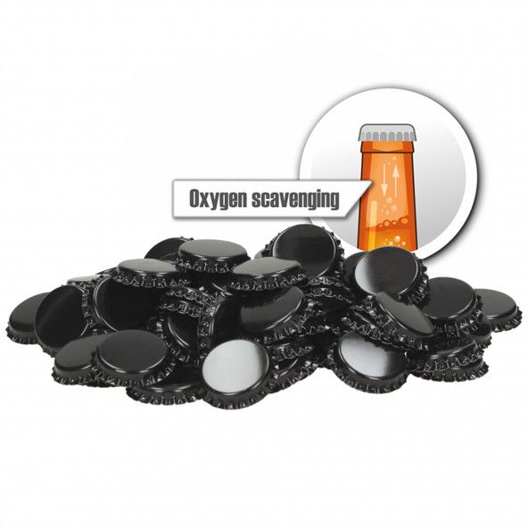 Crown Caps Black - Oxygen Scavenging