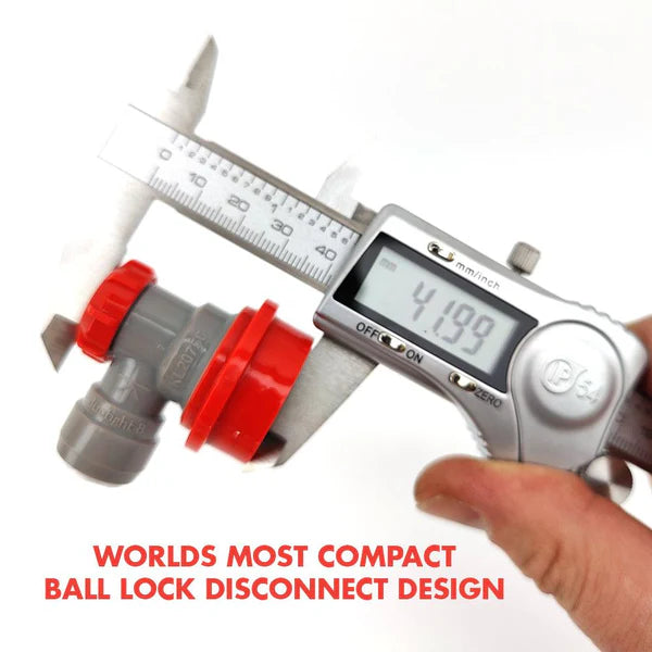 Ball Lock Disconnect 9.5mm - Red/Gray - Gas