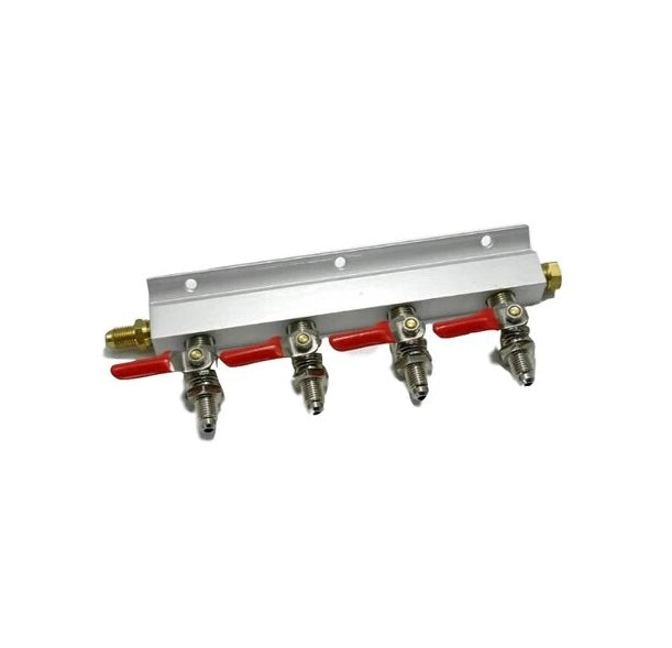 Gas Line Manifold Splitter 4 ways (MFL Thread)